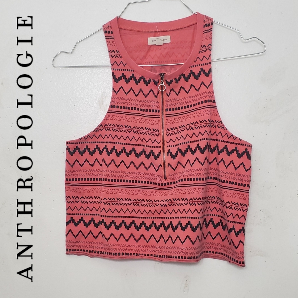 Anthropologie Silence + Noise Zip-up Tank Top